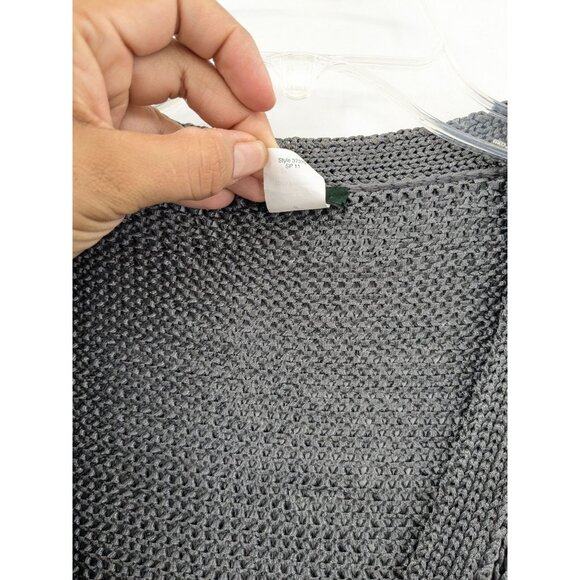 J.Crew Metallic Open Knit Cardigan Women Size S Button Up Pockets Capsule Preppy - Picture 7 of 9